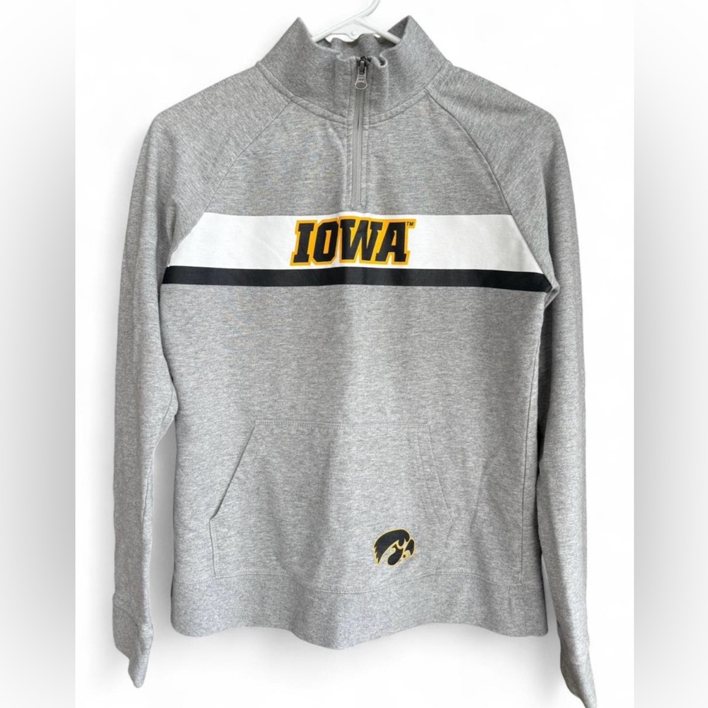 Women's lowa Hawkeyes Quarter Zip Long Sleeve Pullover Medium Cotton Big 10‎